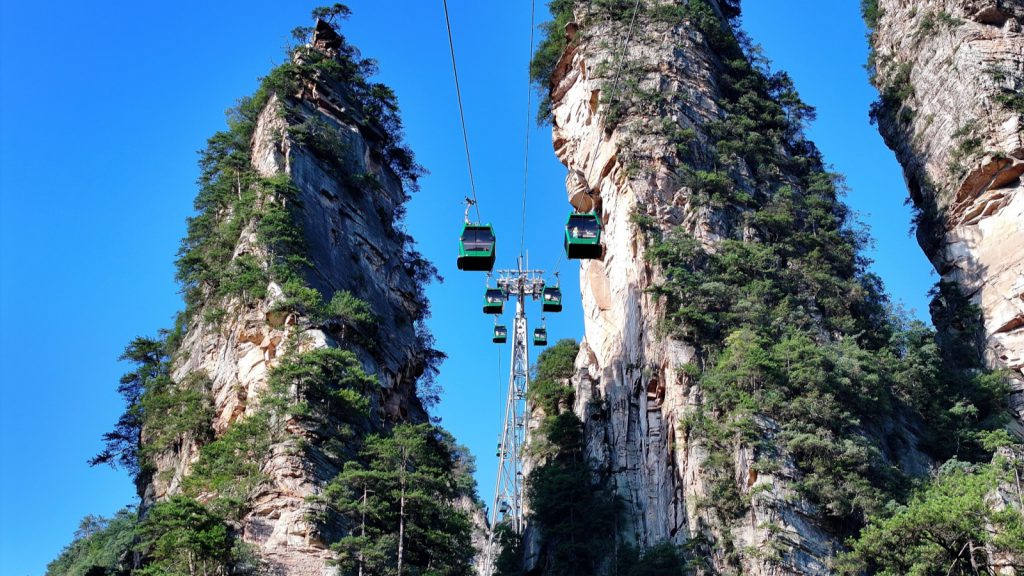 Main Cable Car Routes in Zhangjiajie