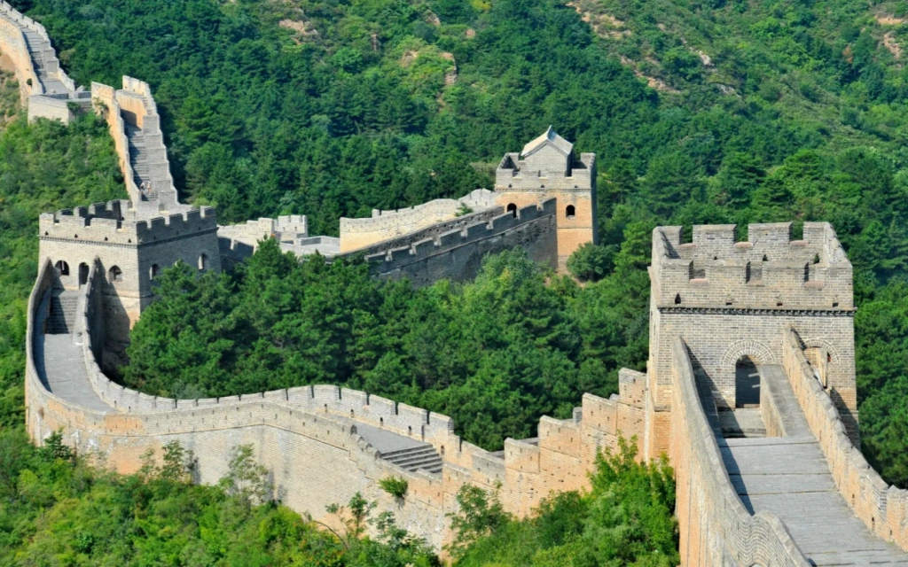 Mutianyu Great Wall in summer