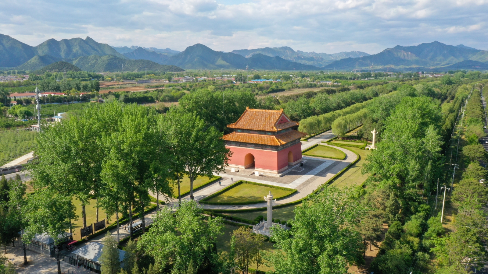 Sacred Way pass through Empero Pavilion in Thirteen Tombs of Ming Dynasty