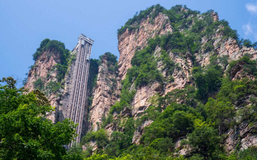 The Bailong Elevator in Zhangjiajie National Forest Park