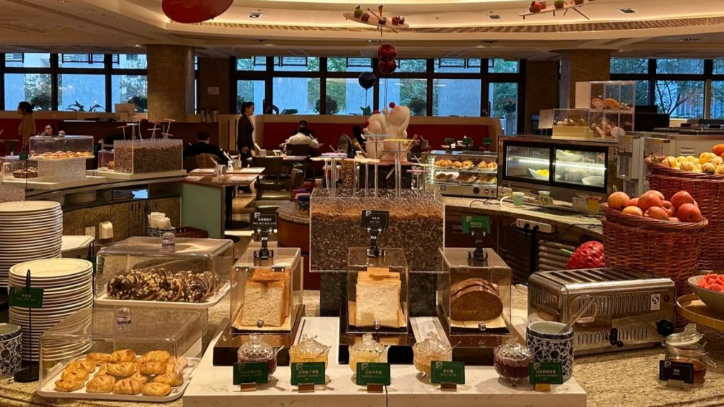 Buffet breakfast in some hotels