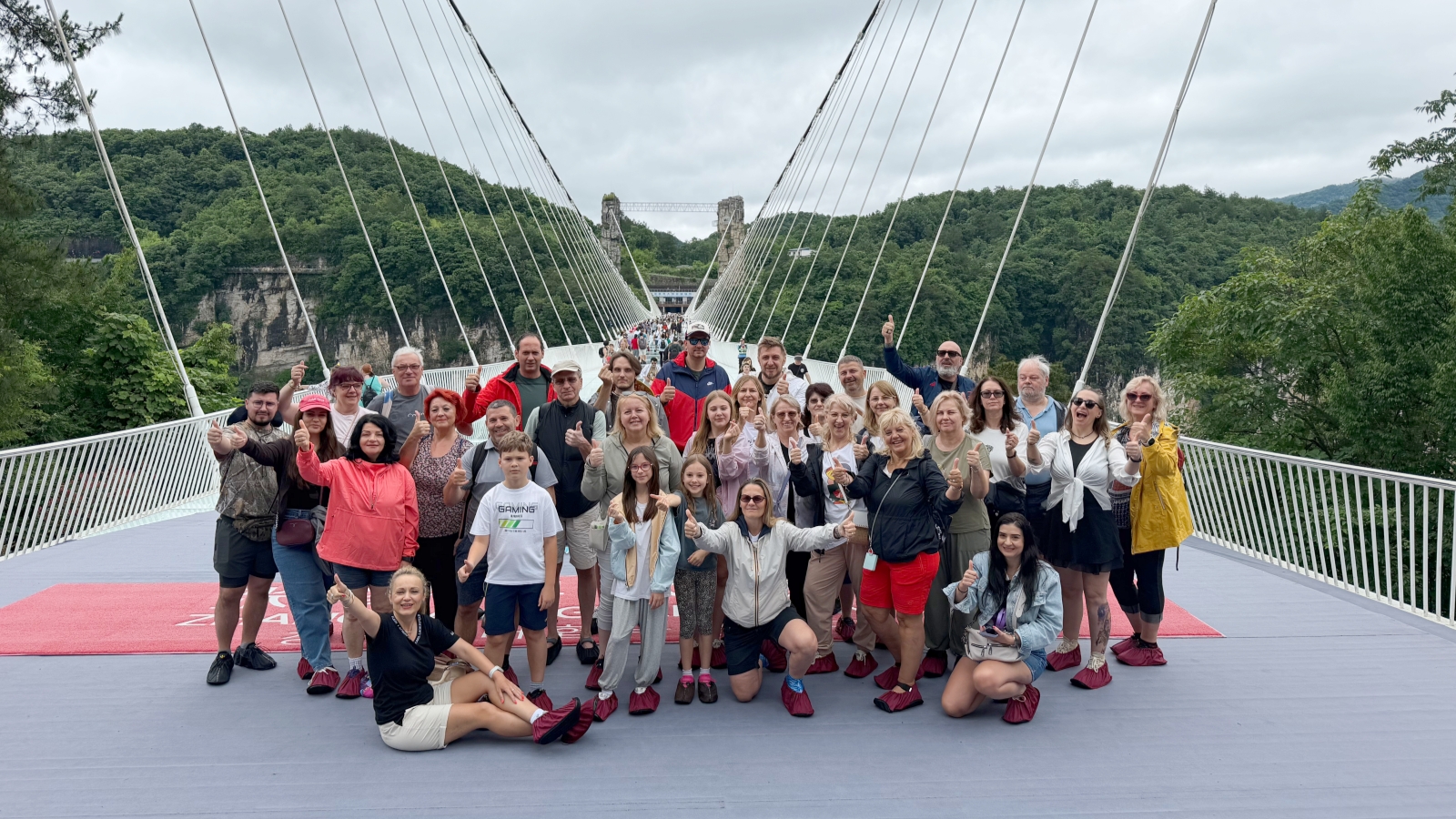 Our customers on Zhangjiajie Glass Bridge