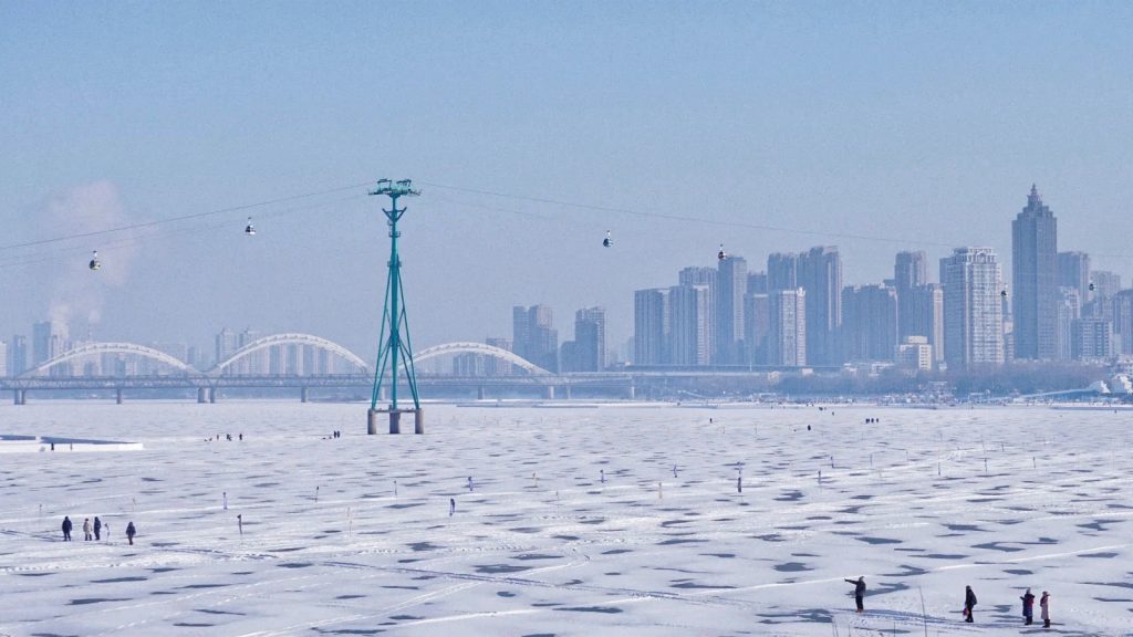 Songhua River in winter
