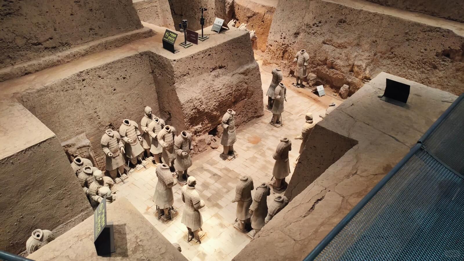 Broken Terracotta Warriors in the museum